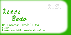 kitti bedo business card